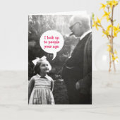 Funny  Birthday Kaart voor ouder Man (Gele Bloem)