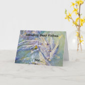 Funny Birthday Kaart voor Persoon die Vist (Gele Bloem)