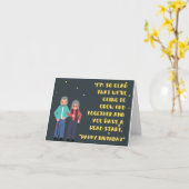 Funny Birthday Kaart voor volwassenen (Gele Bloem)