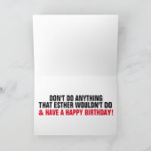 FUNNY BIRTHDAY KAART VOOR VRIEND, KUTE OUDE LADY (Binnen)