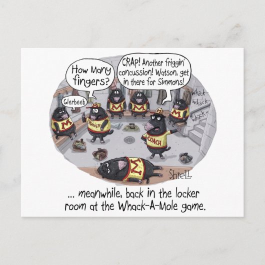 Funny Birthday Kaart - Whack-a-Mole (Voorkant)