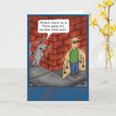 Funny Birthday-kaarten: Birthday Tail Kaart (Gele Bloem)