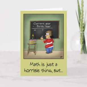 Funny Birthday-kaarten: Birthday Wiskunde Kaart