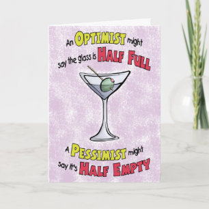 Funny Birthday-kaarten: Martini Philosophy Kaart