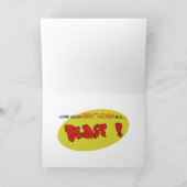 Funny Birthday-kaarten: Penguin Cake Cannon Kaart (Binnen)