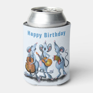 Funny Birthday Koelbox met Muismuziekband Blikjeskoeler