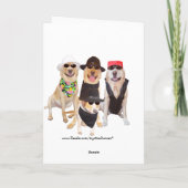 Funny Birthday Labs & rundveefond. Kaart (Achterkant)