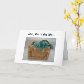 Funny Birthday Lizard Kaart (Gele Bloem)