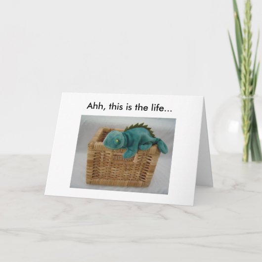 Funny Birthday Lizard Kaart (Voorkant)