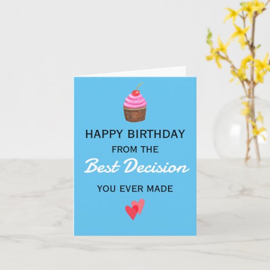 Funny Birthday Man Vriend Vriendin Vrouw Kaart (Gele Bloem)