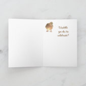 Funny Birthday met Cute Duck Card Kaart (Binnen)