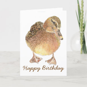 Funny Birthday met Cute Duck Card Kaart