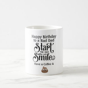 Funny Birthday Mok DAD - Smile - Coffee and Dump