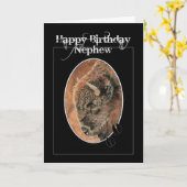 Funny Birthday Nephew Bison, buffeldieren Kaart (Gele Bloem)