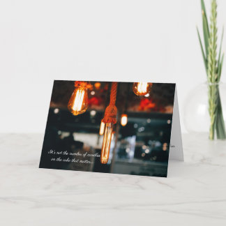 Funny Birthday Number of Candles Marquee Light Kaart