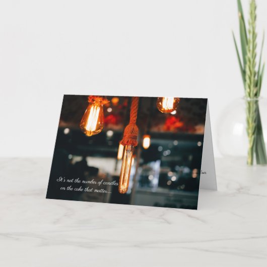 Funny Birthday Number of Candles Marquee Light Kaart (Voorkant)