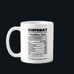 Funny Birthday Nutrition Facts Briefkaart Koffiemok<br><div class="desc">Funny Birthday Nutrition Facts Briefkaart Koffie Mok</div>