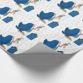 Funny Birthday Old Male Buzzard in Blue Stripe Str Cadeaupapier (Hoek)