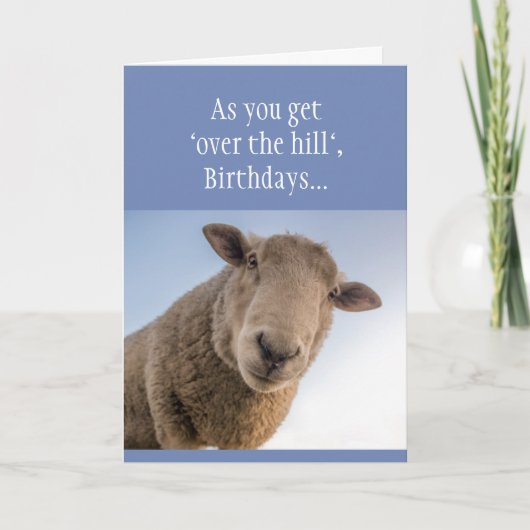 Funny Birthday "Over the Hill Bull*&% of Bullovine Kaart (Voorkant)