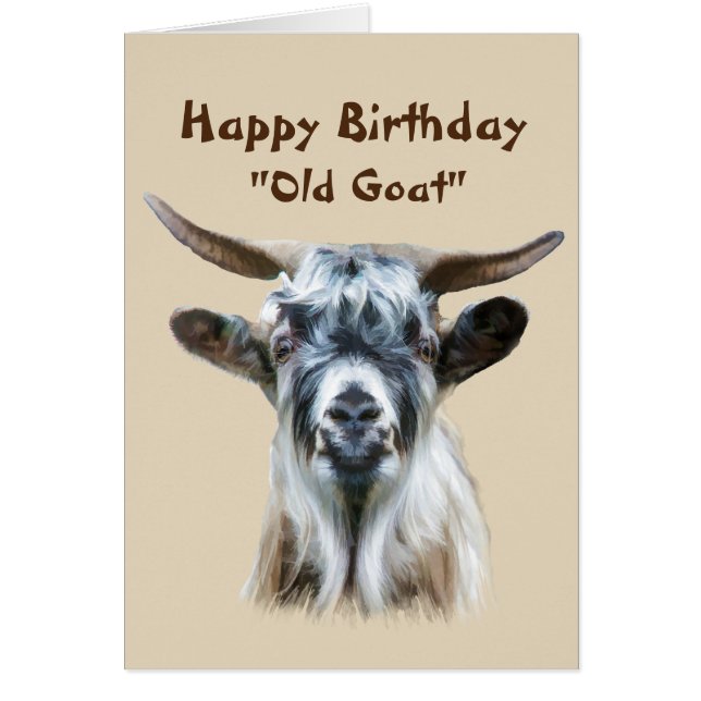 Funny Birthday Over the Hill Old Goat Humor (Voorkant)
