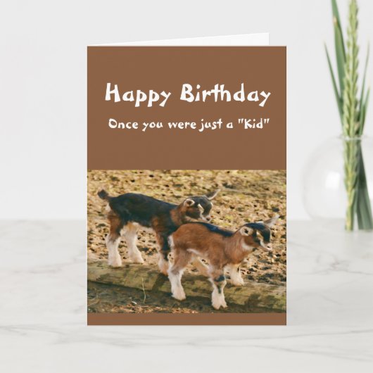 Funny Birthday Over the Hill Old Goat Humor Kaart (Voorkant)