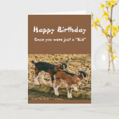 Funny Birthday Over the Hill Old Goat Humor Kaart (Gele Bloem)