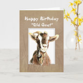 Funny Birthday Over the Hill Old Goat Humor Kaart (Gele Bloem)