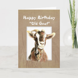 Funny Birthday Over the Hill Old Goat Humor Kaart