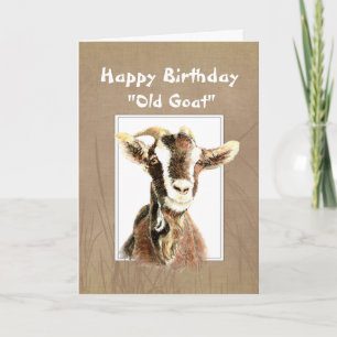 Funny Birthday Over the Hill Old Goat Humor Kaart