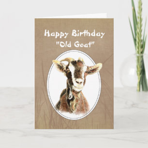 Funny Birthday Over the Hill Old Goat Humor Kaart