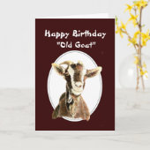 Funny Birthday Over the Hill Old Goat Humor Kaart (Gele Bloem)
