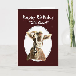 Funny Birthday Over the Hill Old Goat Humor Kaart