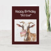 Funny Birthday Over the Hill Old Goat Humor Kaart (Voorkant)