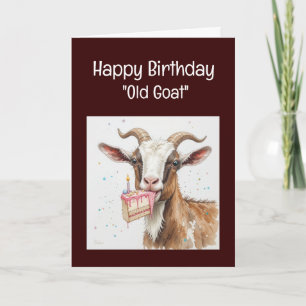 Funny Birthday Over the Hill Old Goat Humor Kaart