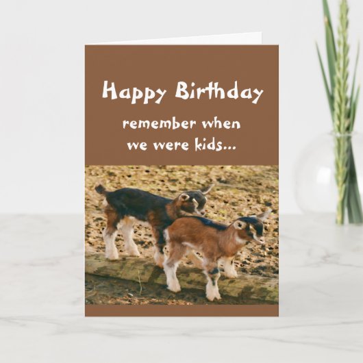 Funny Birthday Over the Hill Old Goat Humor Kaart (Voorkant)