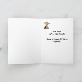 Funny Birthday Over the Hill Old Goat Humor Kaart (Binnen)