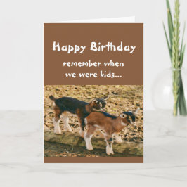 Funny Birthday Over the Hill Old Goat Humor Kaart