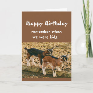 Funny Birthday Over the Hill Old Goat Humor Kaart