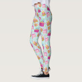 Funny Birthday Pants with Cake and Candle Pattern Leggings (Links)
