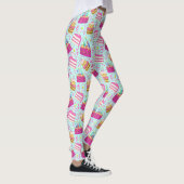Funny Birthday Pants with Cake and Candle Pattern Leggings (Rechts)