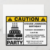 Funny Birthday Party Caughtboard Kaart (Voorkant / Achterkant)