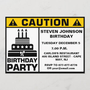 Funny Birthday Party Caughtboard Kaart