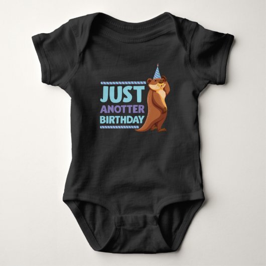 Funny Birthday Party Gift Kinder Zee Otter Animal Romper (Voorkant)