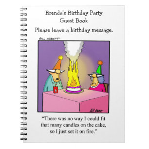 Funny Birthday Party Guest Book Notitieboek