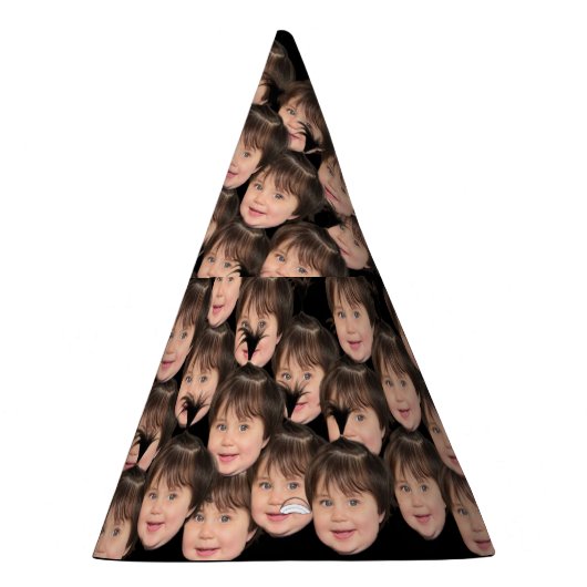 Funny Birthday Party Hats Baby Face Photo / Head Feesthoedjes (Rechts)