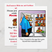 Funny Birthday Party Invitations Kaart (Voorkant / Achterkant)