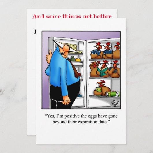 Funny Birthday Party Invitations Kaart (Voorkant / Achterkant)