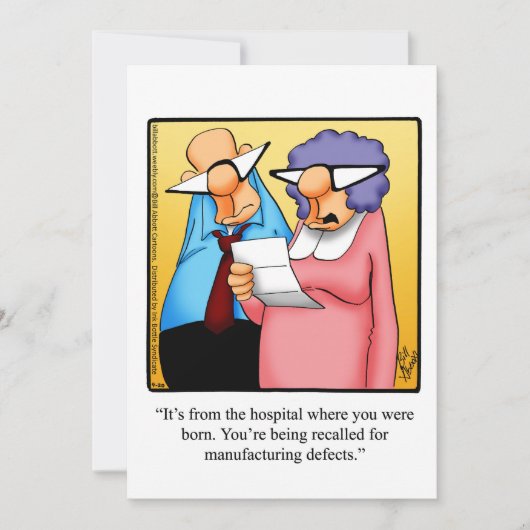 Funny Birthday Party Invitations Kaart (Voorkant)