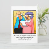 Funny Birthday Party Invitations Kaart (Staand voorkant)