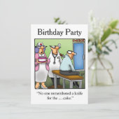 Funny Birthday Party Invitations Kaart (Staand voorkant)